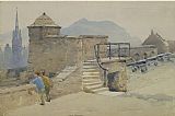 Unknown Artist Half Moon Battery,Edinburgh Castle painting